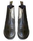 Zip-Up Synthetic Leather Paddock Boots