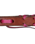 Western Split Reins with Pink Braiding