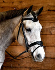 Cobra Snakeskin-Embossed Monocrown Bridle