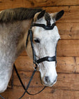 Cobra Snakeskin-Embossed Monocrown Bridle