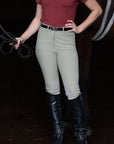 Ladies Tan Knee Patch Breeches