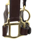 Padded leather horss halter