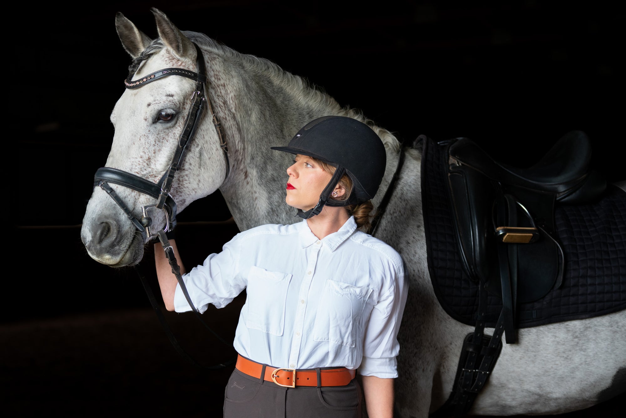 Grewal Equestrian Italian Leather Riding Belt