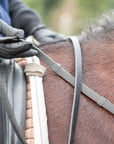 Rubber Lined Leather Reins with Stops