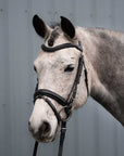 Viper Snakeskin-Embossed Monocrown Bridle