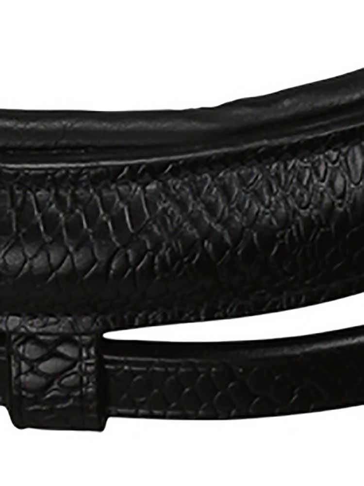 Viper Snakeskin-Embossed Monocrown Bridle