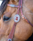 Western Browband Bridle with White Accents 