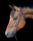 Western Browband Bridle with White Accents 