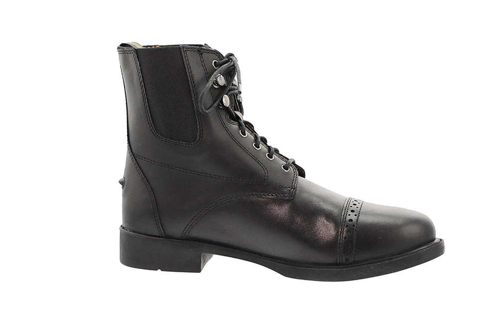 Lace Up Black Leather Paddock Boots