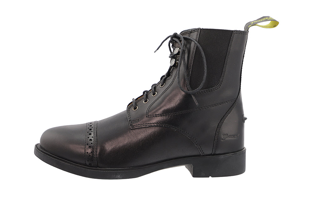 Lace Up Black Leather Paddock Boots