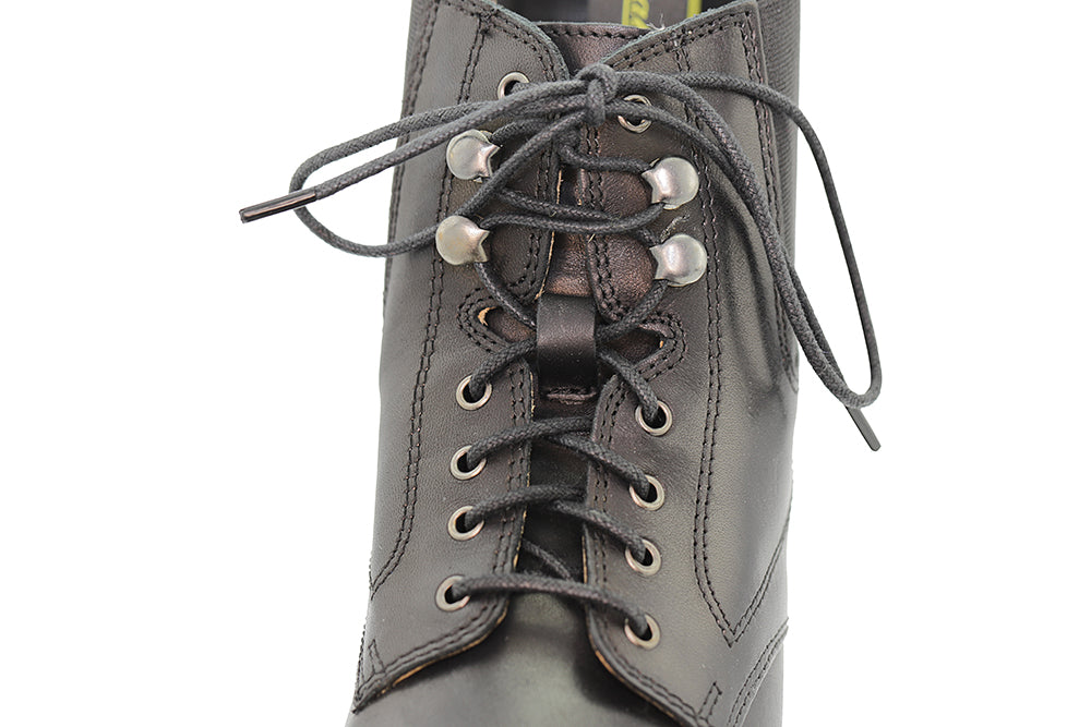 Lace Up Black Leather Paddock Boots